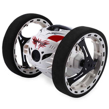 Mini Cars Bounce Car PEG SJ88 2.4GHz RC Car with Flexible Wheels Rotation LED Light Remote Control Robot Car Toys for Gifts