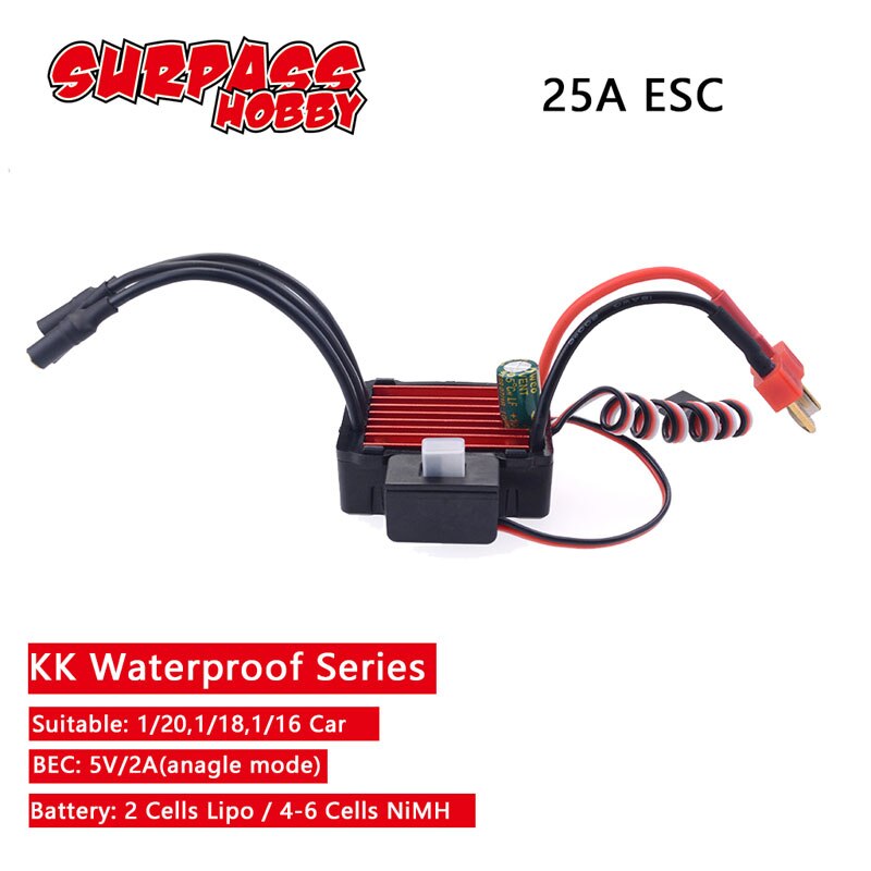 150A 120A Waterproof ESC KK Speed Controller 35A 45A 60A 80A for 1/8 1/10 1/12 RC Monster Redcat Volcano EPX Blackout XTE Buggy