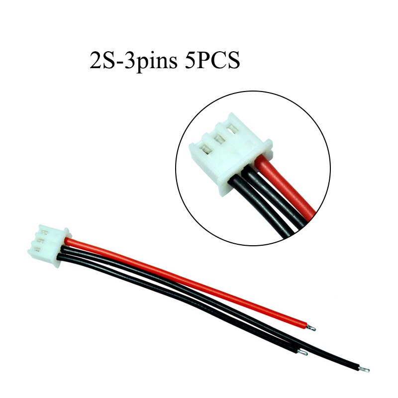 5pcs Lipo 2S 3S 4S 5S 6S Battery Balancing Changer Wire Line Cable JST-XH JST XH Connector Adapter Plug 22AWG 100mm 10cm
