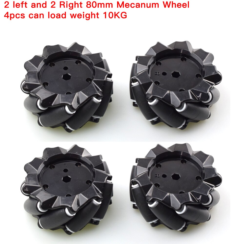 Moebius 60/80/96mm High Hardness Plastic Mecanum Wheel Omni-directional Smart Robot Car with 6mm hubs for Arduino DIY STEM Toy