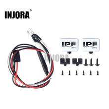 INJORA RC Car 2/4 Square LED Light Cover for 1:10 RC Crawler Axial SCX10 90046 Traxxas TRX4 Tamiya CC01 D90 TF2 MST HPI