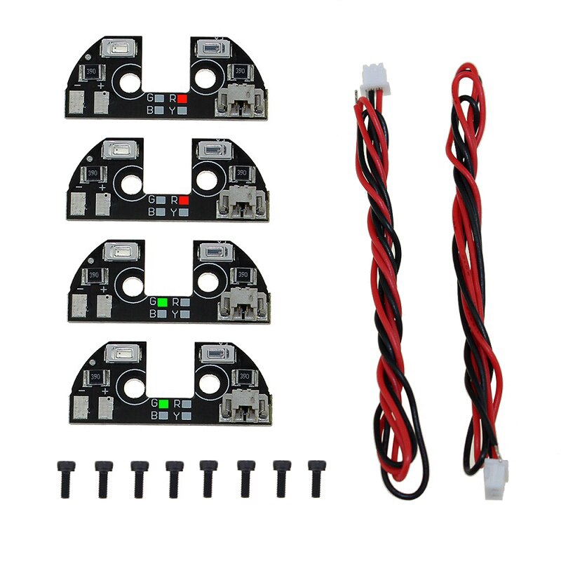 4pcs 5V LED Night Navigation Light High Power Light Rack LED Board with Cable for FPV Quadcopter F330 F450 F550 RC Drone