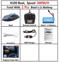 Christmas toy TKKJ H100 2.4G RC Boat 180 Degree Flip High Speed Electric RC Racing Boat for Pools Lakes and Outdoor Adventure