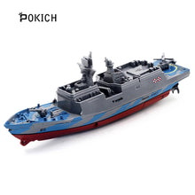 Pokich 2.4GHz 3CH Remote Control Boat Escort Frigate Carrier Ship Exquisite Model RC Warship Model