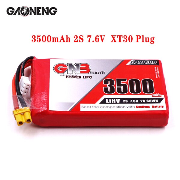 Gaoneng GNB 3500mAh 2S1P 7.6V 2C/4C HV Lipo Battery For frysky Taranis QX7 Transmitter TX Remote control RC Parts