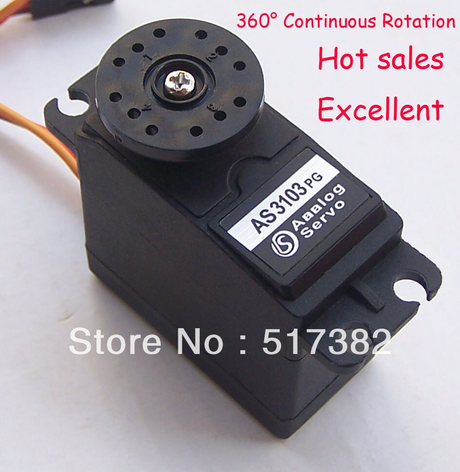 2x 360 servo 360 degree Continuous Rotation Servos DC Gear Motor Smart Car Robot 5.5kg/cm DC 4.8V-6V