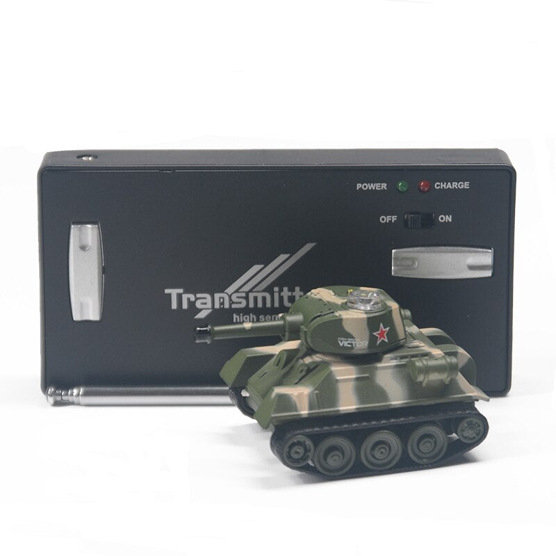 Mini RC Tank Car Radio Remote Control Micro Tank 4 Frequencies Toy For Kids Gifts RC Models