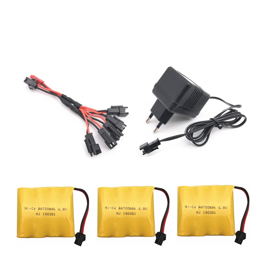 4.8V 700mAh Ni-Cd Battery With 5 in 1 Charger For Remote Control Toys Lighting Electric Tool AA Group RC TOYS Battery Group