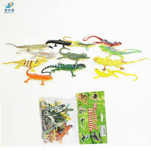 12pcs Model lizard toy Reptile Simulation plastic forest wild animal model toys ornaments PVC figurine home decor Gift For Kids