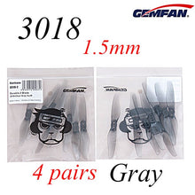 Gemfan Hurricane 3018 3x1.8 3 Inch 2-Blade Propeller 1.5mm /2.0mm Hole T Mount for RC Drone FPV Racing Toothpick Frame