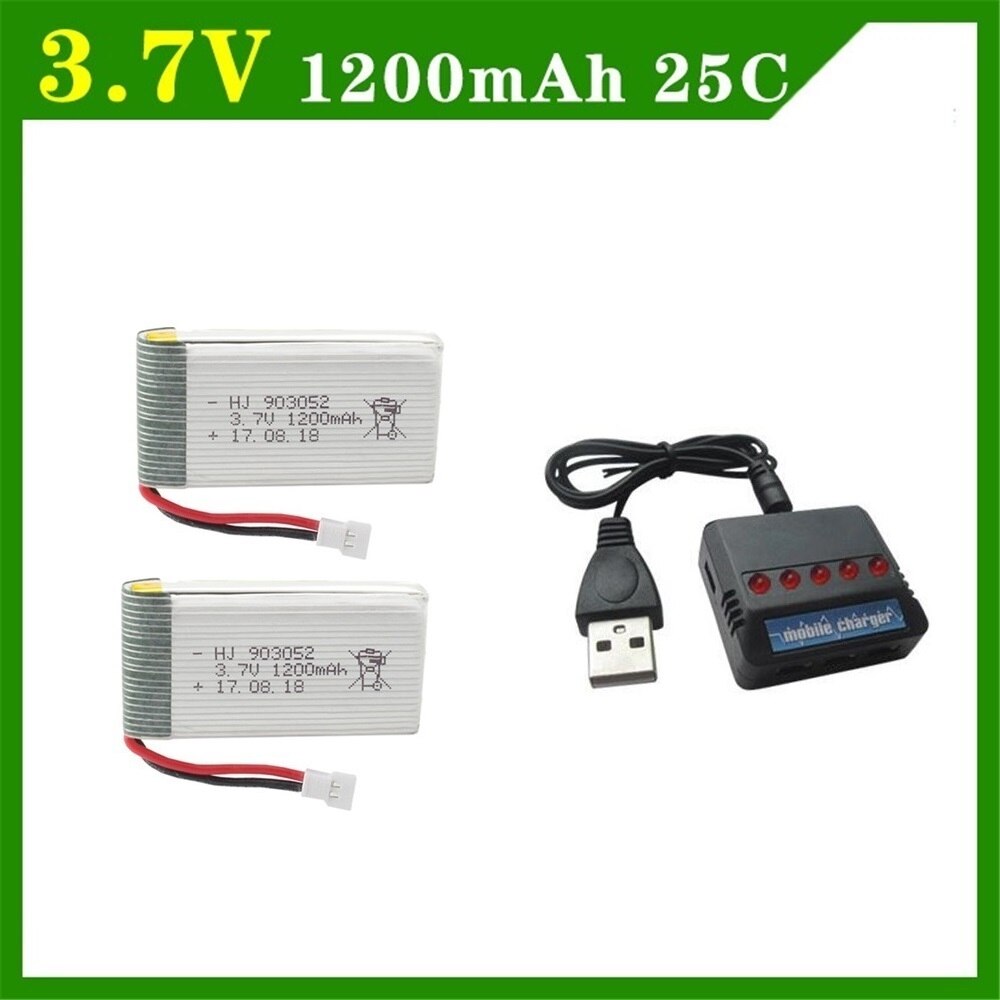 6Pcs/Set Original 3.7v 1200mAh with Charger Units for SYMA X5 X5C X5SC X5SH X5SW Drone Quodcopter Spare lipo Battey Parts 3.7 v
