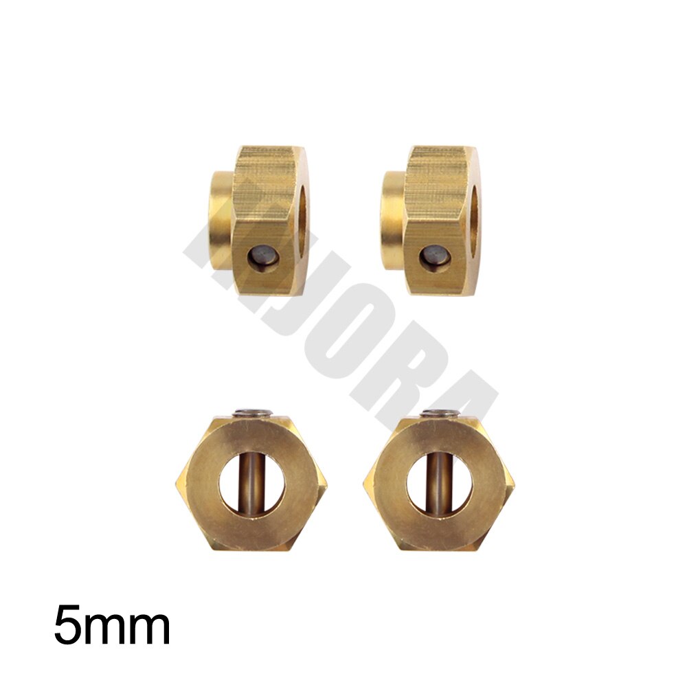 INJORA 5/8.5/10MM Heavier Brass 12MM Wheel Hex Extended Adapter for RC Crawler Traxxas TRX4 TRX-4