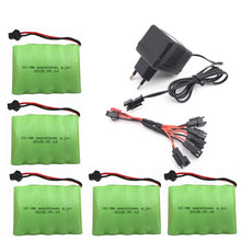 6v 2400mah AA NI-MH Battery with charger High capacity electric toy battery Remote car ship robot rechargeable 6 v 2400 mah