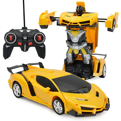 Rc Transformer 2 in 1 RC Car Driving Sports Cars drive Transformation Robots Models Remote Control Car RC Fighting Toy Gift