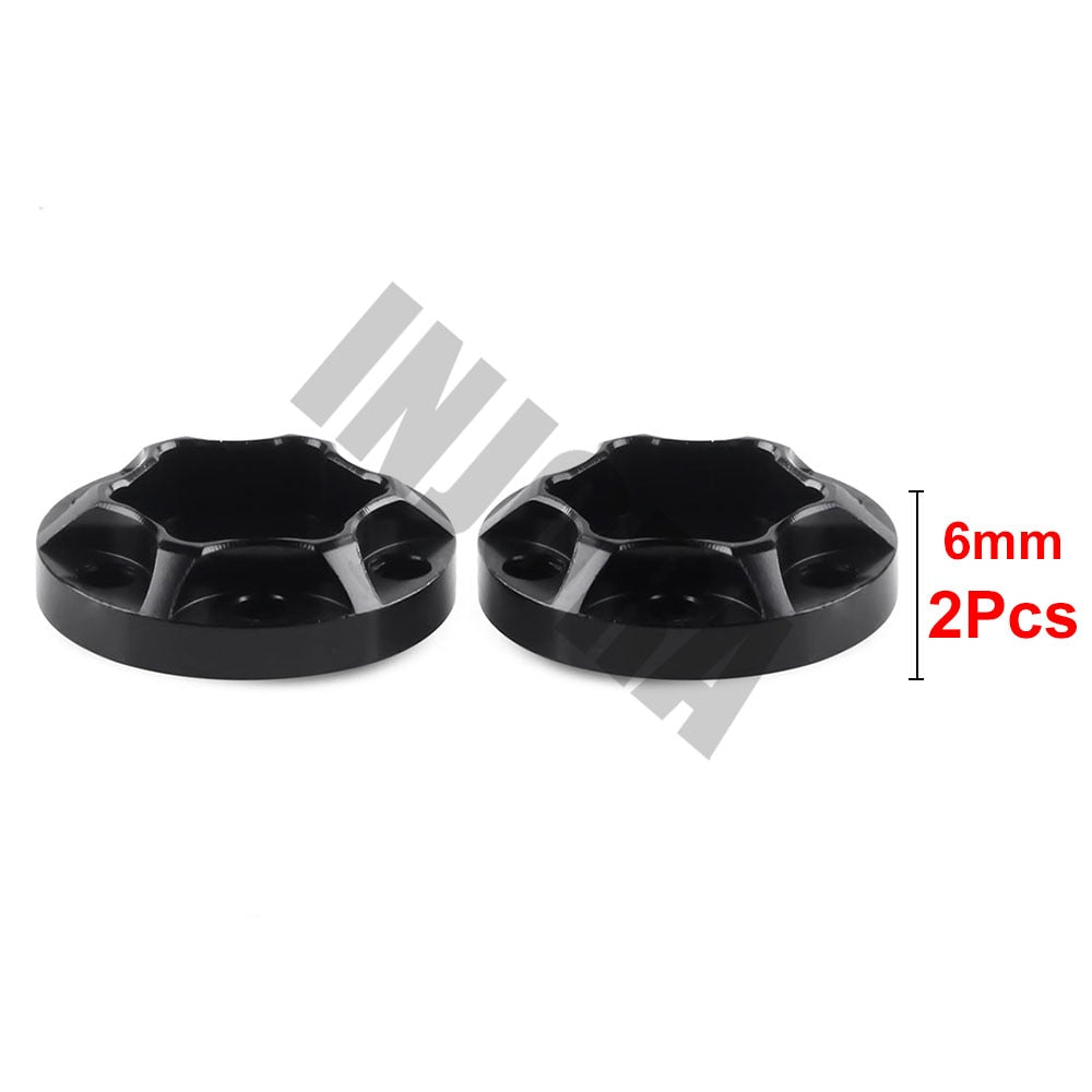INJORA 2PCS Aluminum Alloy 12mm Wheel Hex Hub for 1/10 RC Crawler 1.9 2.2 Wheel Rim Axial SCX10 Traxxas TRX4 D90