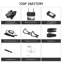 Eachine E520 WIFI FPV Drone 4K/1080P HD Wide Angle Camera Altitude Hold Foldable Aerial Video Quadcopter Aircraft Upgraded E58