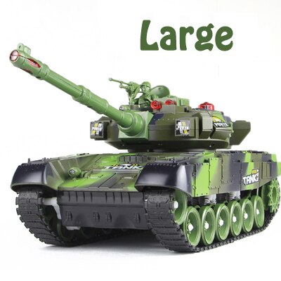 Children Day Gift Fighting Battle Tanks 2.4G 10 Channel RC Infrared Shooting Tank Electric Toy Army Vehicle Big War Tank Present