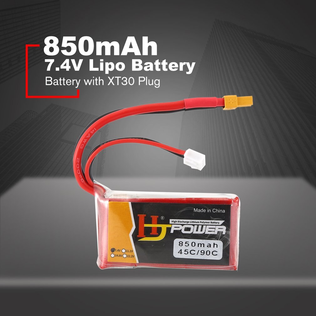 7.4V/11.1V 850MAH/1000MAH 45C 2S Lipo Battery XT30/JST Plug Rechargeable for RC Racing Drone Helicopter Car Boat Model