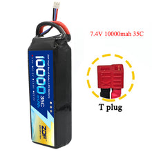 ZDF RC Car Lipo Battery 2S 3S 7.4V / 11.1V 10000mah 35C Max 70C XT90 / XT60/ T Plug For Rc Airplane Traxxas Car RC Truck