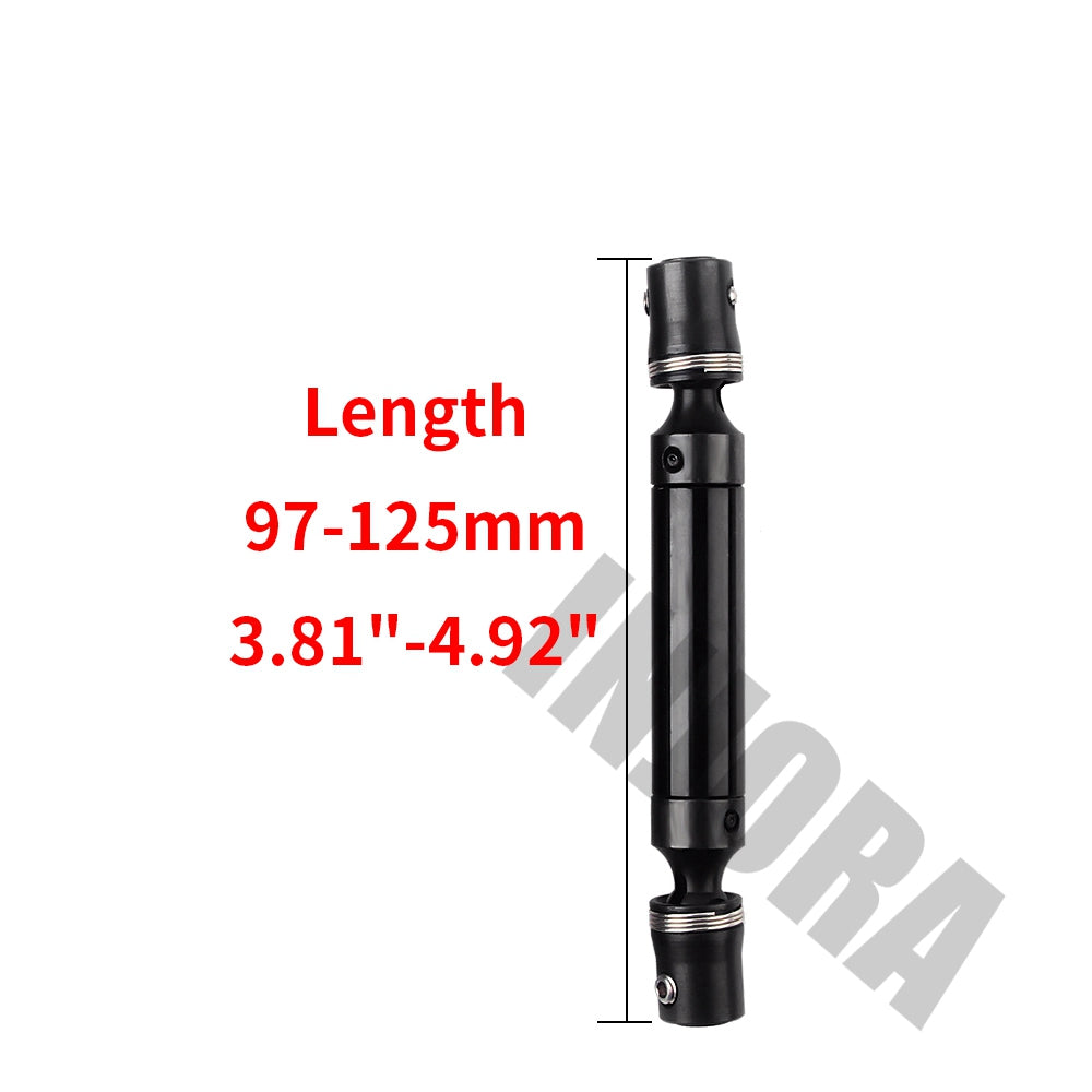 INJORA 1PCS Black Red Metal Drive Shaft for 1/10 RC Crawler Car Traxxas TRX4 Axial SCX10 90046 D90 TF2 RC Car Part