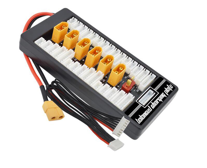 1pcs HotRc High Quality 2S-6S XT60 Plug Parallel Charging Board Para Board XT60 Plug 4.0MM Bananer for Imax B6 B6AC B8 6 in 1