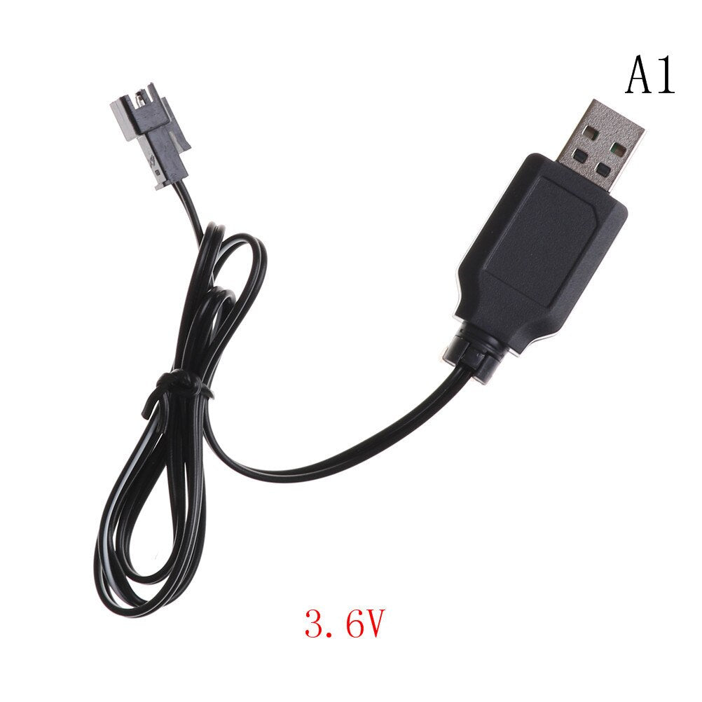 3.6V 4.8V 6V 7.2V Black USB Charger Adapter Cable Universal For Sky Viper Drone Helicopter