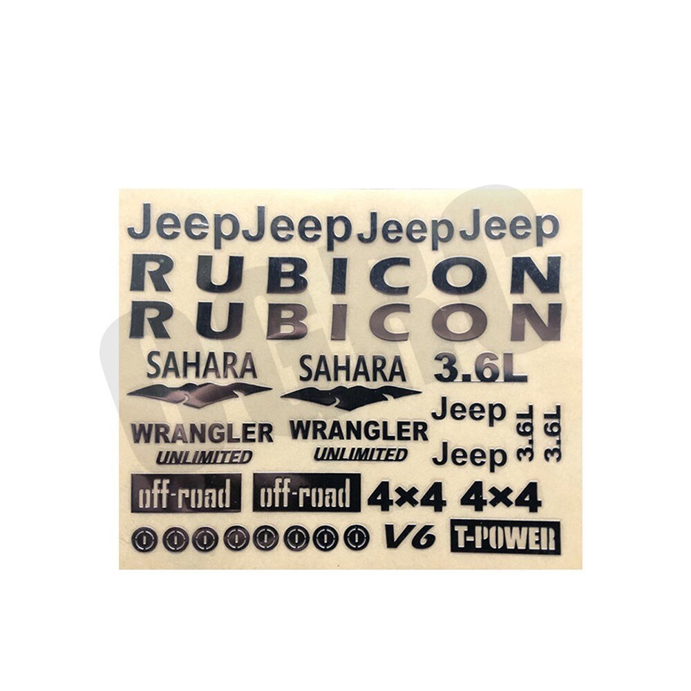 3D Metal Stereoscopic Sticker Badge For 1/10 Rc Crawler Car Axial Scx10 90046 90047 Wrangler Cherokee