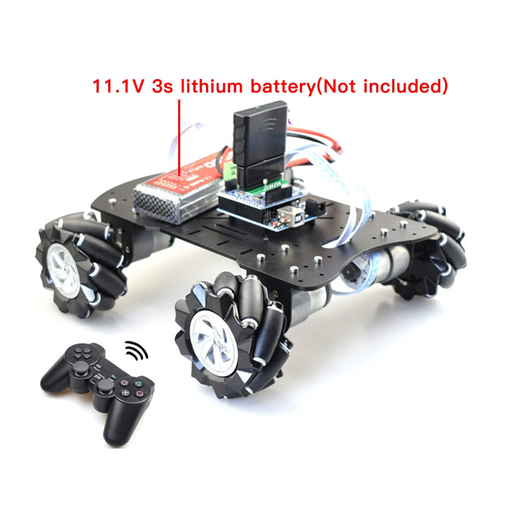 Handle Remote Control Smart Mecanum Wheel Robot Car Omni-Directional for Arduinoo with 12V Encoder Motor DIY Project STEM