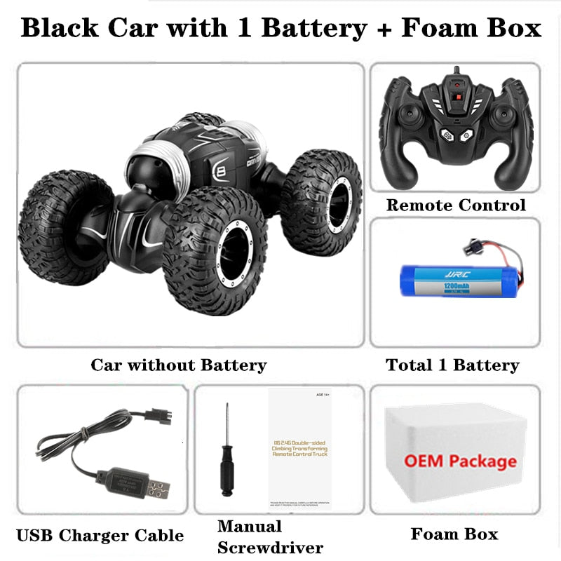 RC Car JJRC Q70 Radio Control 2.4GHz 4WD Twist- Desert Cars Off Road Buggy Deformed High Speed Climbing RC Car Kids Children Toy