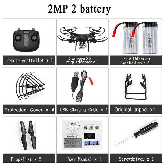 RC Drone Quadcopter With 1080P Wifi FPV Camera RC Helicopter 20-25min Flying Time Professional Dron 720p Quadcopter Drone