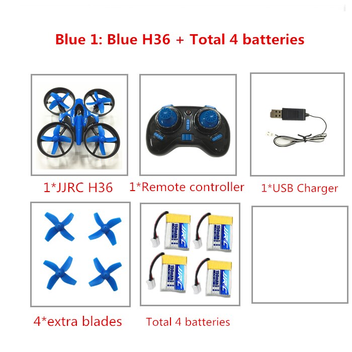 Newest Mini Drone JJRC H36 6 Axis RC Micro Quadcopters With Headless Mode Drones One Key Return RC Helicopter Vs JJRC H8 Dron