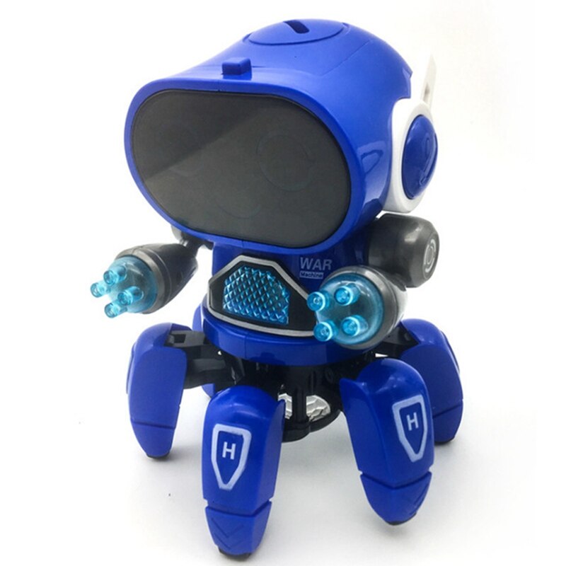 New Product Dancing Electric Six-claw Small 6 Robot RC Robot Light Funko Pop Music Children Boy Girl Intelligent Sensing Robot
