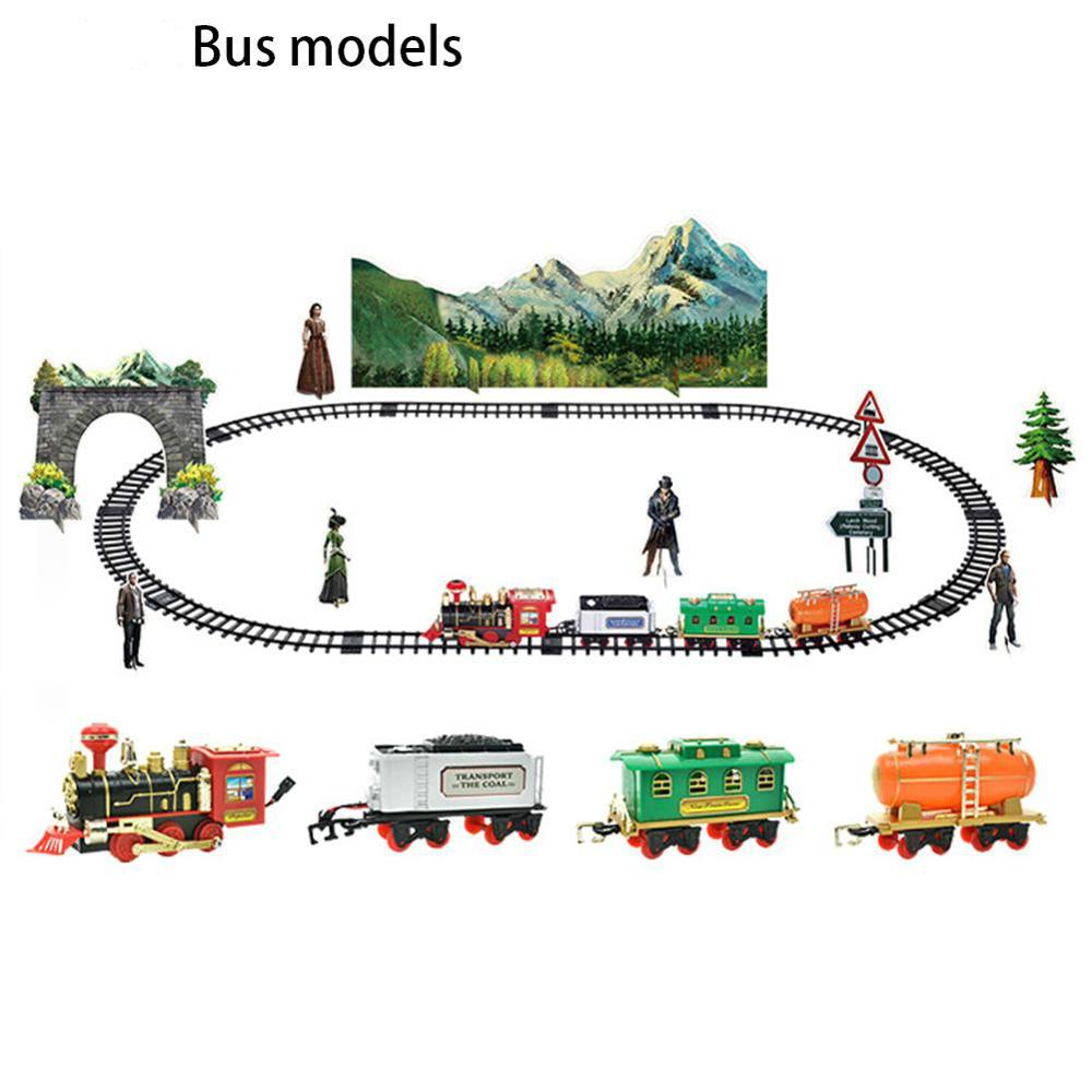 2019 Newest Electric Dynamic Steam RC Track Train Set Simulation Model Toy For Children Rechargeable Children Remote Control Toy
