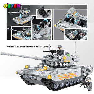 1061pcs Military German Tiger Tank Car Assembly Kits Building Blocks legoed Army WW2 soldier Model Kids brick children Toys Gift