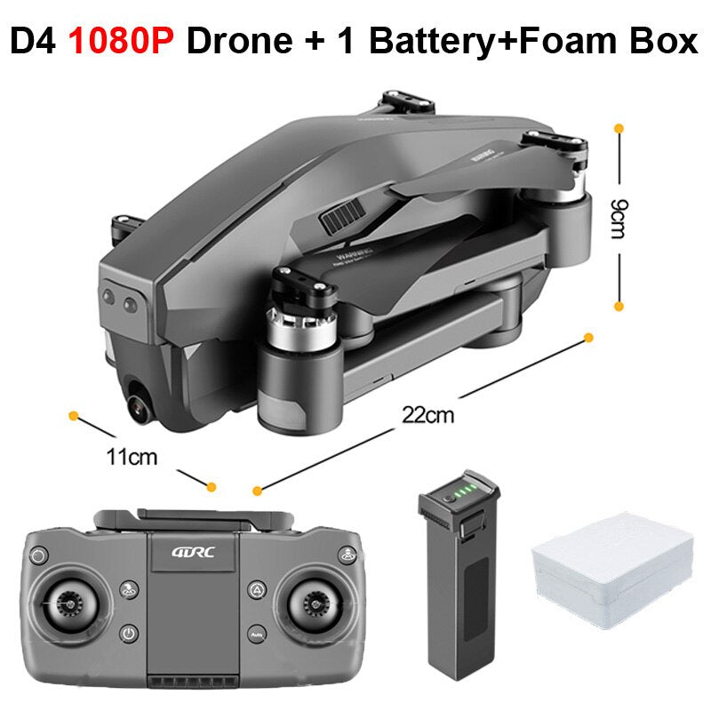 D4 Profissional Quadrocopter 5G GPS FPV 600M WiFi Drone With 4K HD Camera Brushless Motor Flight 30 Min RC Helicopter Toys SG907