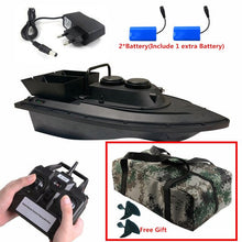 Large Double Hopper Smart Wireless Control RC Bait Boat 2.4G 55CM 500M Long Distance Dual Light High Speed RC Lure Fishing Boat
