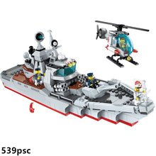 Enlighten Building Block Military Battle Sea Force Apache Raid 3 Figures 280pcs Educational Bricks Toy Boy Gift