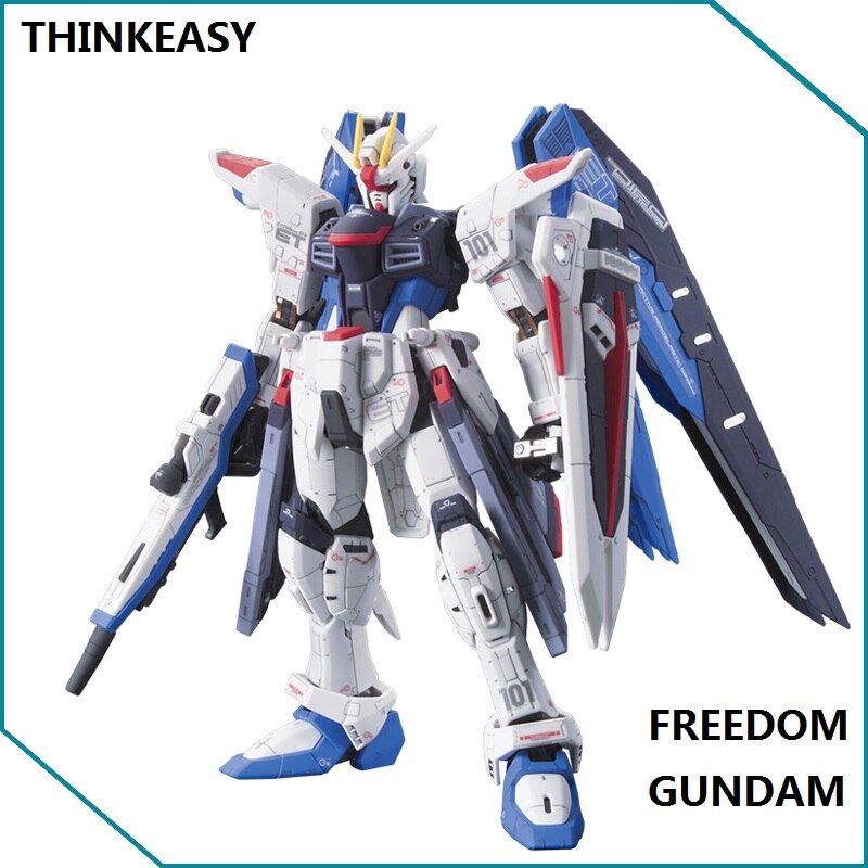 Japaness Bandai Original Gundam HG 1/144 Freedom Destroy SEED Model ZGMF-X10A Justice Armor Unchained Mobile Suit Kids Toys