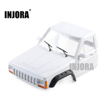 INJORA RC Car Cherokee Body Cab & Back-Half Cage for 1/10 RC Crawler Traxxas TRX4 Axial SCX10 90046 Redcat GEN 8 Scout II