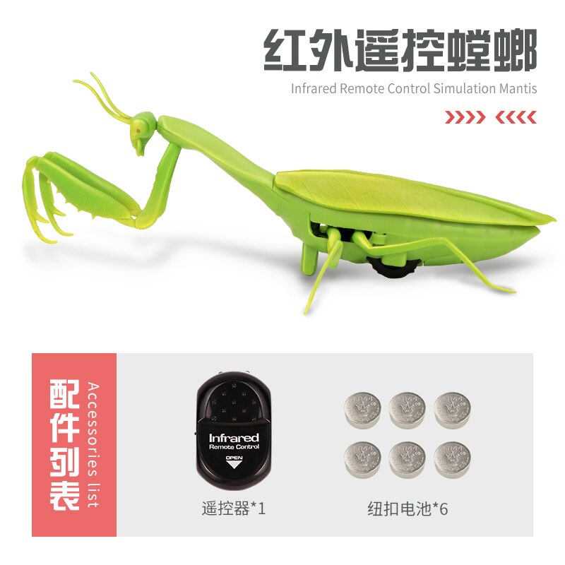 Infrared RC Remote Control Realistic Mini Mantis Insect Scary Trick Toy Simulation Animal Funny Prank Kids For Children Toy Gift
