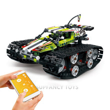 Compatible LegoINGLs Technic RC Car Tracked Race Stunt Car Building Blocks Sets APP Raido Remote Control Truck Toys For Children