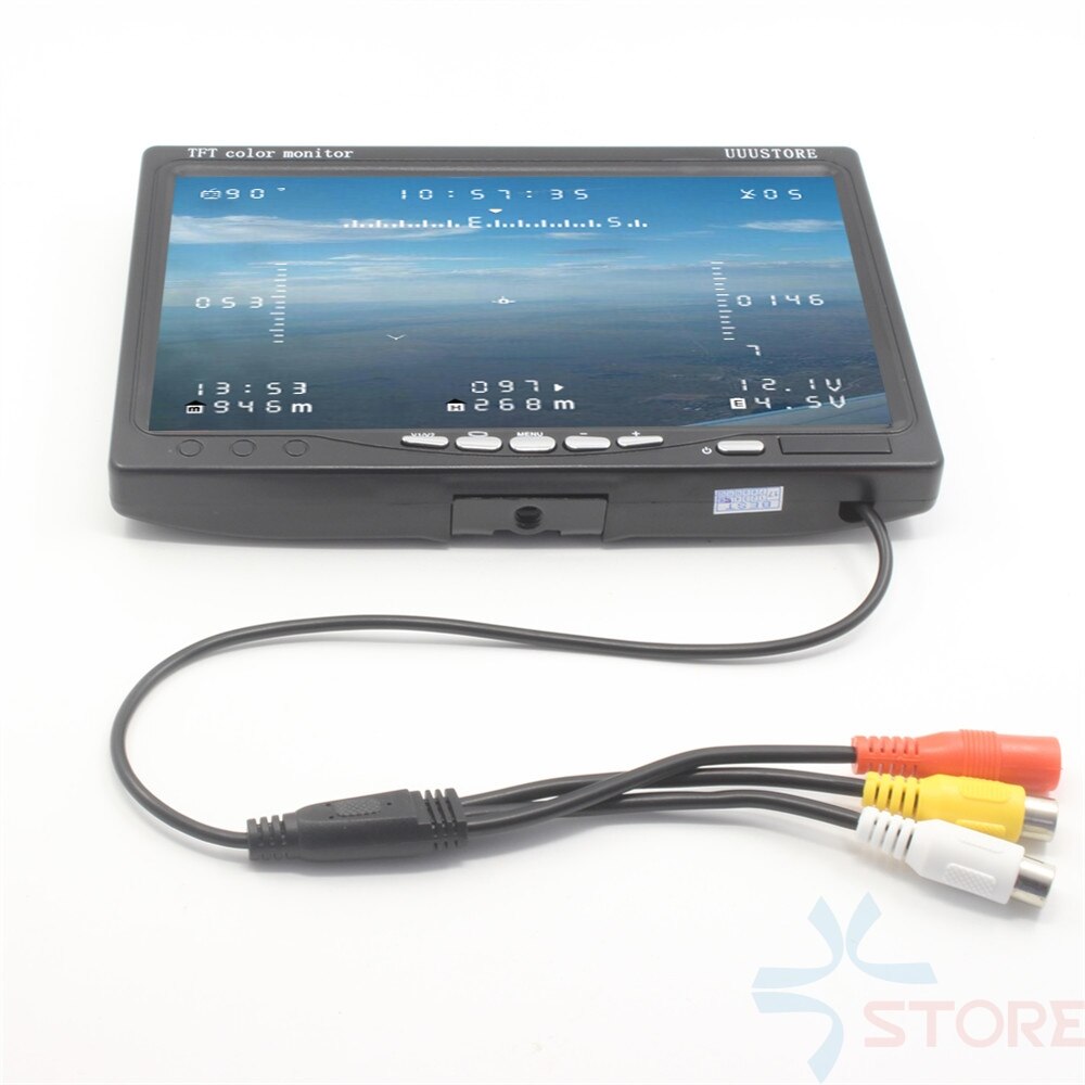 Newest IPS 7 inch LCD TFT FPV 1024 x 600 Monitor Screen Remote control FPV Monitor Photography Sunhood for Ground Station