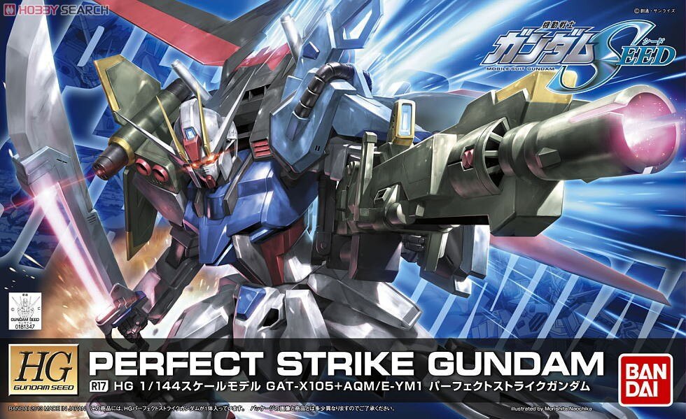HG SEED BANDAI Mobile Suit Gundam R17 1/144 Perfect Strike Action Chart Out of Print Rare Spot Kids Assembled Toy Gifts