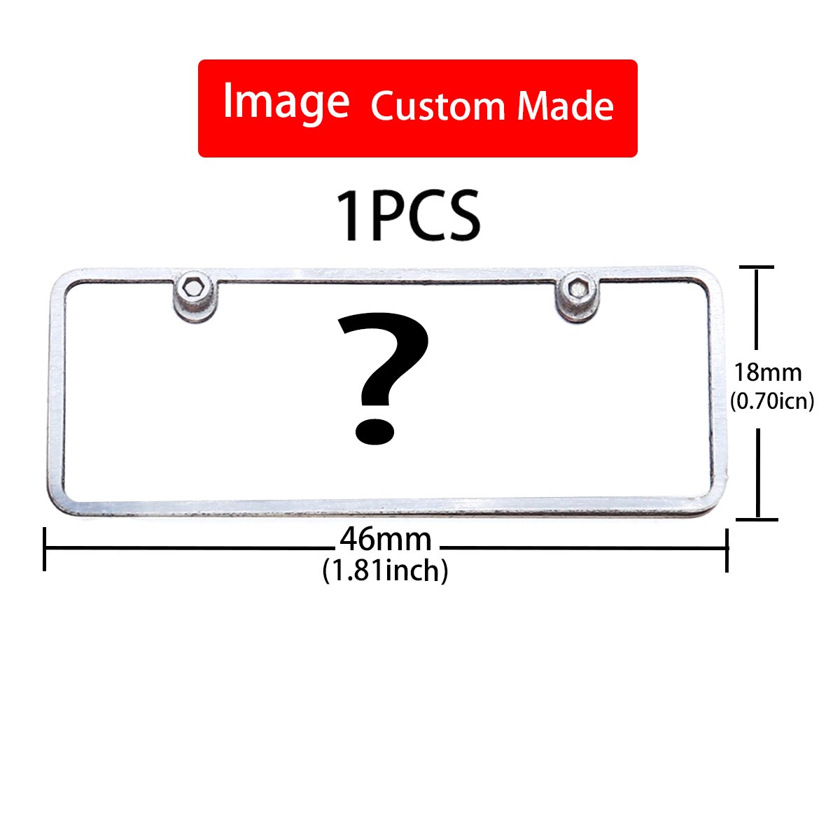 1Pcs RC Custom License Plate Metal Frame Strength Waterproof for 1:10 Tamiya CC01 Axial Scx10 Traxxas Trx-4 Trx4 Crawler Car