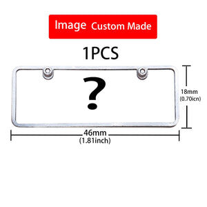 1Pcs RC Custom License Plate Metal Frame Strength Waterproof for 1:10 Tamiya CC01 Axial Scx10 Traxxas Trx-4 Trx4 Crawler Car