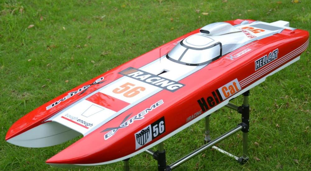 New DTRC G30E Hell Cat Catamaran 30CC Fiberglass Gasoline Racing Boat with 30CC Gasoline Engine