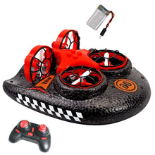 Chrismas Gift Water Land Air 3 To 1 Multifunction Remote Control Hovercraft Drone 2.4G Fly/Land/Water Mode RC Hovercraft Boat