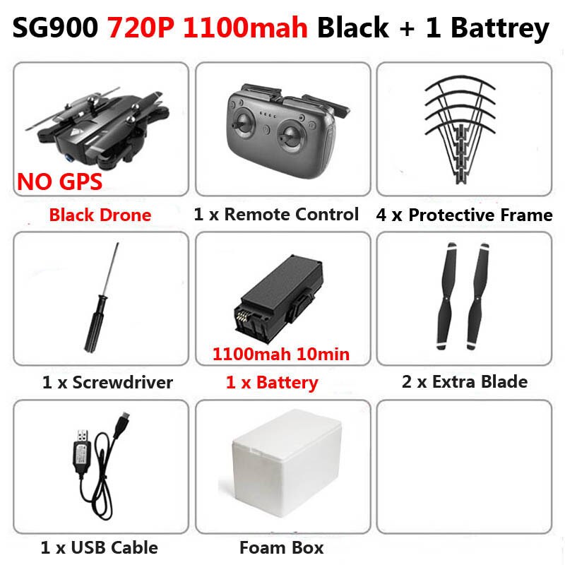 SG900-S SG900 Profissional Drone with Camera 1080P 4K HD GPS WiFi FPV 20Min Flight Time Wide Angle RC Quadcopter Helicopter Toys