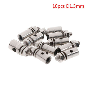 10Pcs 2.1mm/1.8mm/1.5mm/1.1mm Adjustable RC Diameter Helicopter Rc Boat Airplane Boat Pushrod Linkage Stopper Servo Connectors