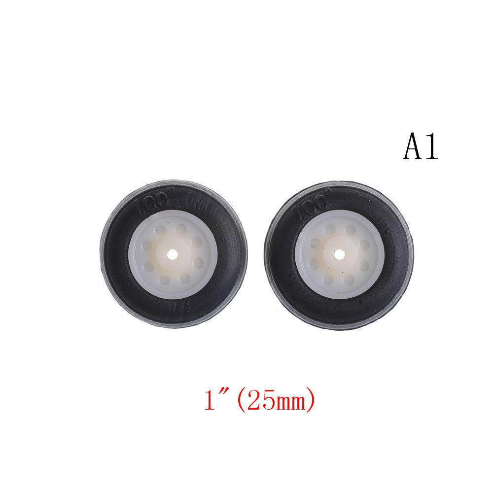 2Pcs/lot Tail Wheel Rubber PU Plastic Hub 1